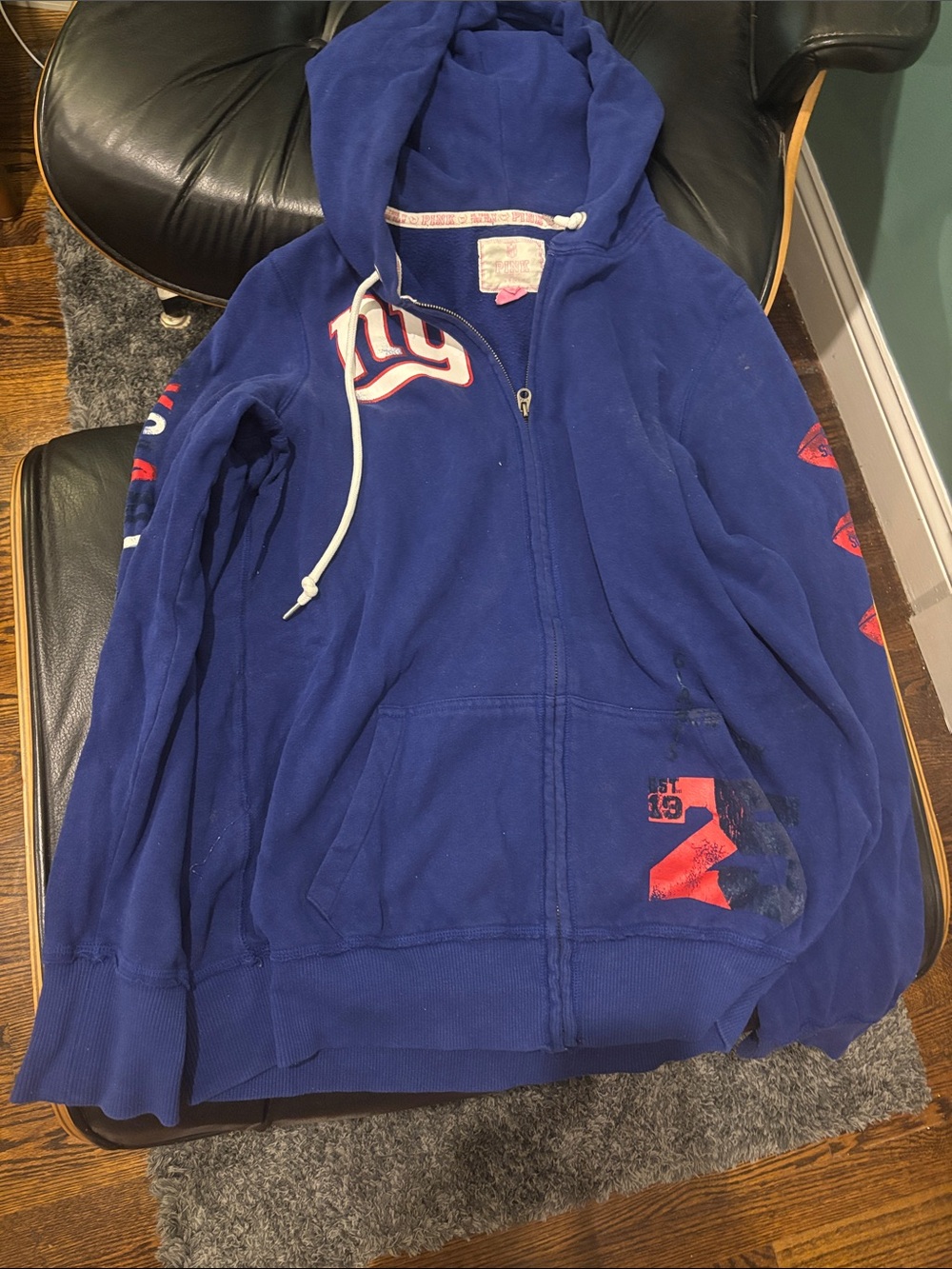 Victoria’s Secret Pink NY Giants zip up hoodie
